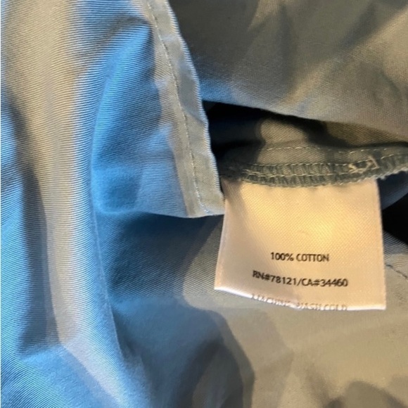 EILEEN Fisher Woman Dusty Blue Cotton Split Ankle Pants Wide Leg High Rise Sz 1X - Picture 3 of 8